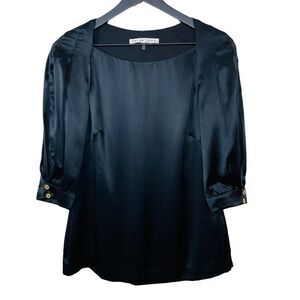 Trina Turk Silk Blouse Black size Small
